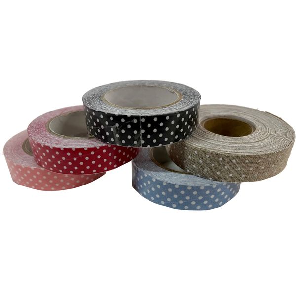 Craft Multifunctional Scrapbooking 5m Fabric Tape Set Of 5 Rolls