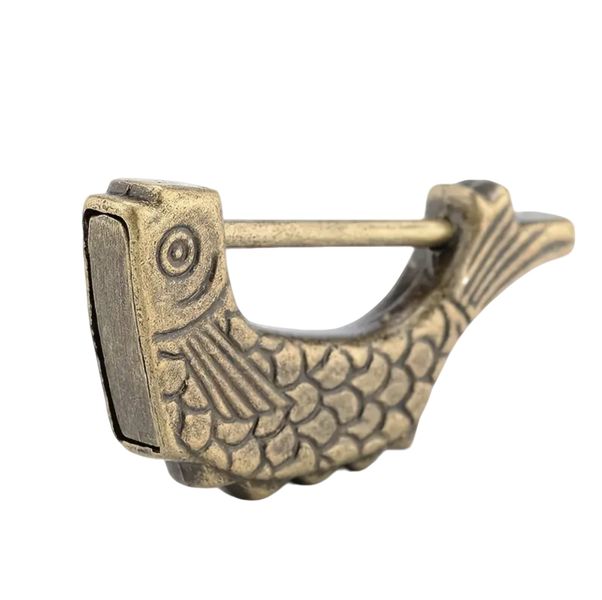 1 60x30mm Vintage Chinese Keyed Padlock