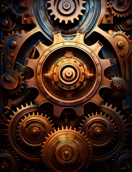 Canvas Wall art Home Decor - Old factory gear