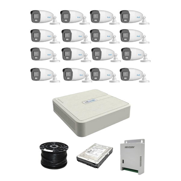 Colour Night vision - Hilook by Hikvision 16ch Turbo HD kit - 40M