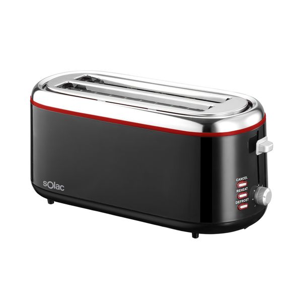 Solac Toaster 4 Slice Plastic Black 1300W "Ruby 4 Slice