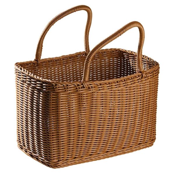 Hand-Made Outdoor Multi-Use Rattan Picnic Basket Bag - 40cm