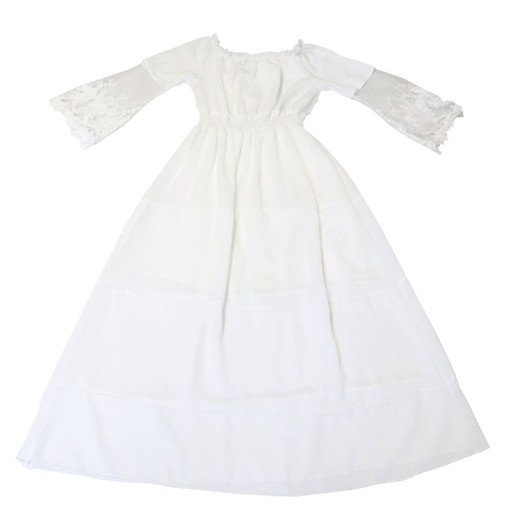 Blackcherry Long Tiered Elasticated Off White Dress | Buy Online in ...