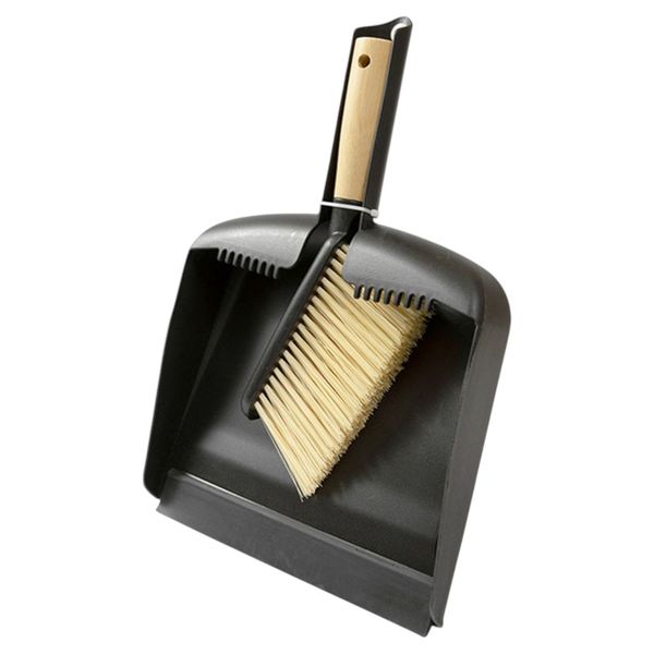 Minimalist Dustpan With Bamboo Mini Brush Cleaning Set