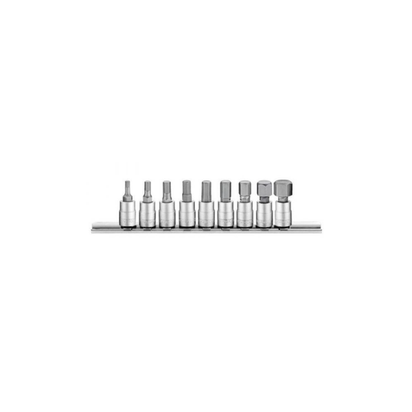 TengTools - 9PC 1/4inch Drive Hex bit Socket Rail Set - M1409HN