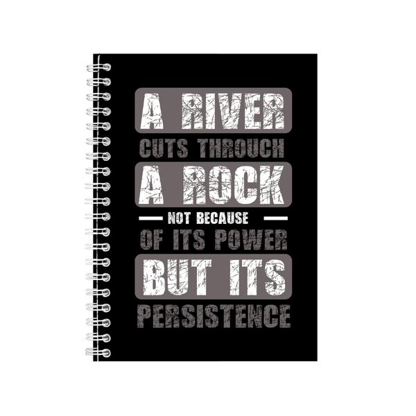 A River Cuts Through Rock Notebook Biker Gift Idea A4 Notepad 145