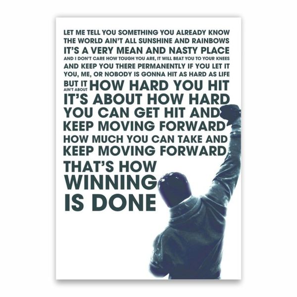 Rocky Balboa Quote Poster - A1