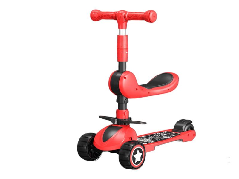 3 Wheel Foldable Meter High Skate Scooter with PU Led Wheels