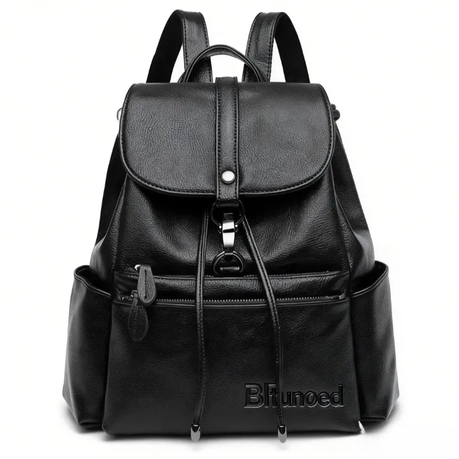Bltunoed Women's Black Backpack | 32x28x13cm Multi-pocket Design Image