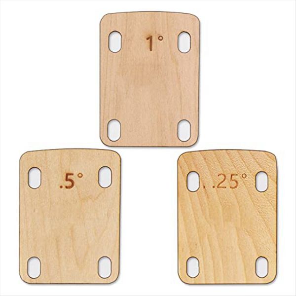 3Pcs Guitar Neck Shims, Solid Maple Wood Guitar Neck Shim Protection