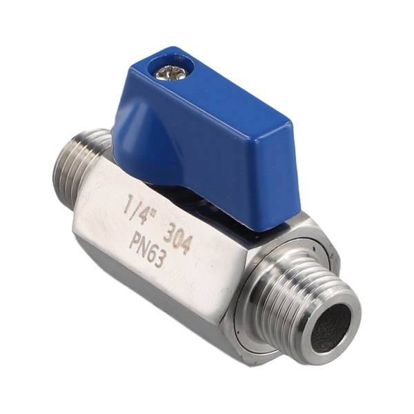 Stainless Steel Ball Valve - 1/4 Inch Npt Thread Male Compatible with None