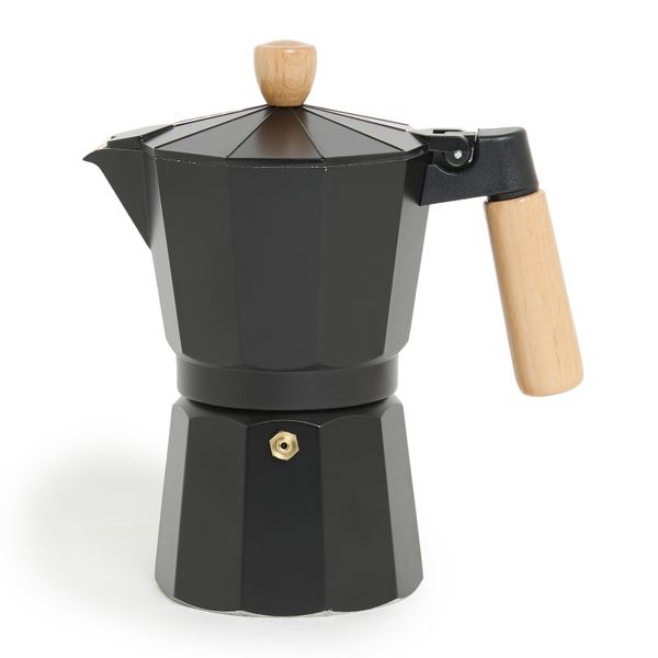 George &amp; Mason - Black Italian Stovetop Coffee Pot - 350ml