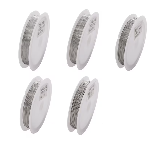 Craft DIY Stainless Steel Handmade Beading Wire Set of 5 - 0.2mm-0.6mm