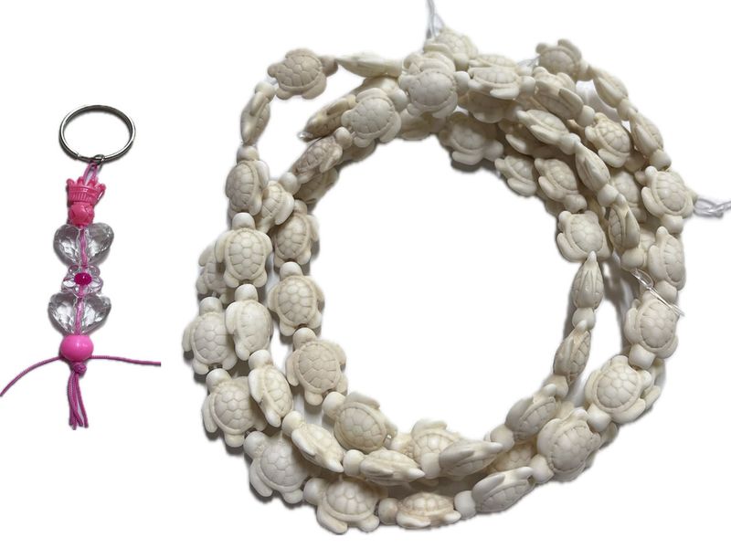 Bead Cool - Bulk Howlite Turtle Cream 69Pcs Plus image