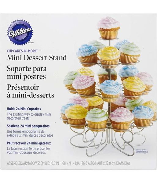 Wilton 24 Holders Mini CUPCAKES-N-MORE DESSERT Stand Cakes Party Display