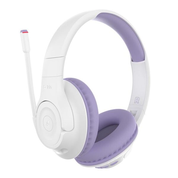 Belkin SoundForm Inspire Wireless Over-Ear Headset for Kids, On-Ear Headphones for Girls and Boys, Online Learning, &amp; Travel with Built-In Microphone