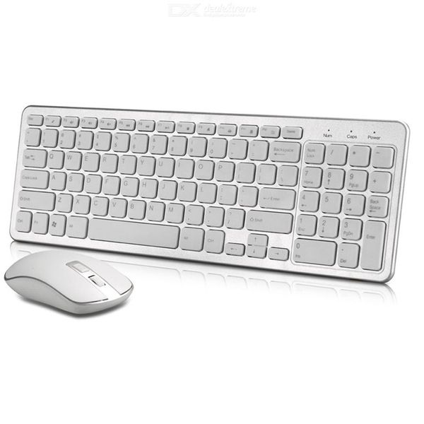 GKM520 Wireless Keyboard and Mouse Combo - White