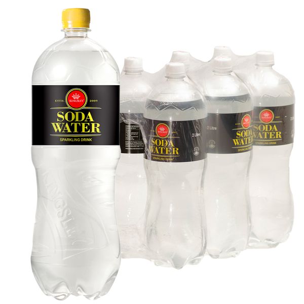Kingsley Sparkling Soft Drink - Soda Water (6 x 2L)