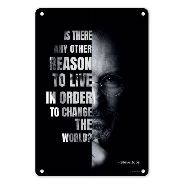 A4 Tin Poster - Is there any other reason to live... Steve Jobs Motivation