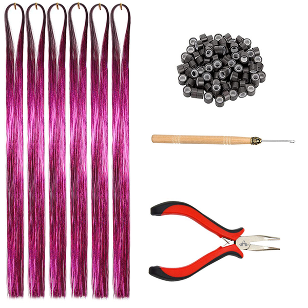 Hair Tinsel Kit Sparkling Glitter Hair Tinsel Hair Accessories Tool