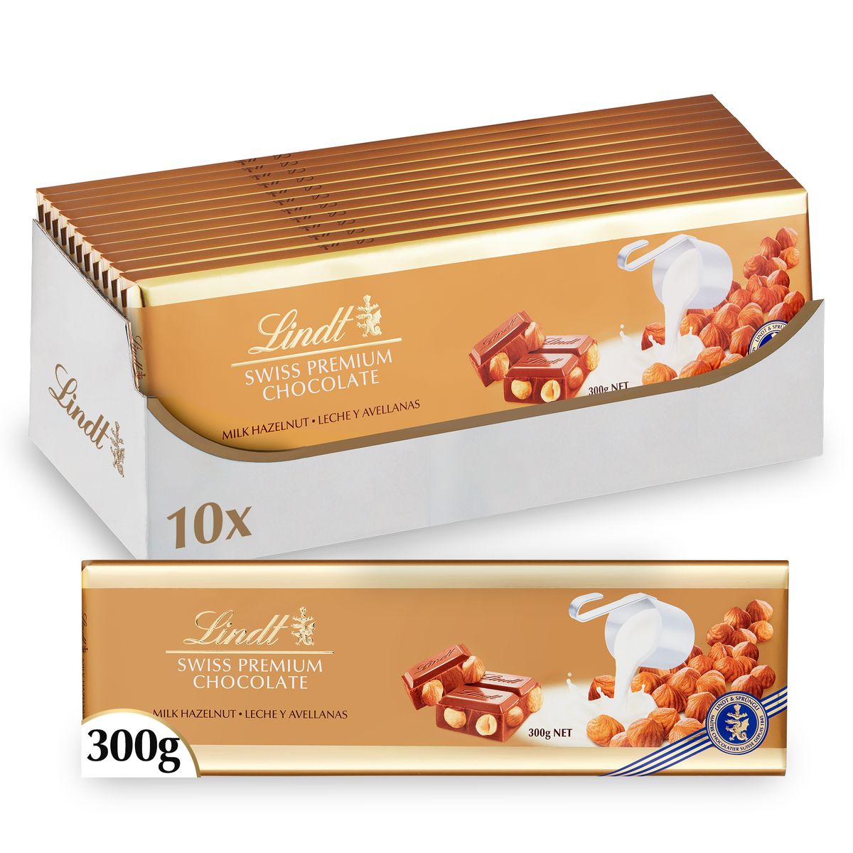 Lindt Gold Bar Milk Hazelnut 10 X 300g Shop Today Get It Tomorrow 0219