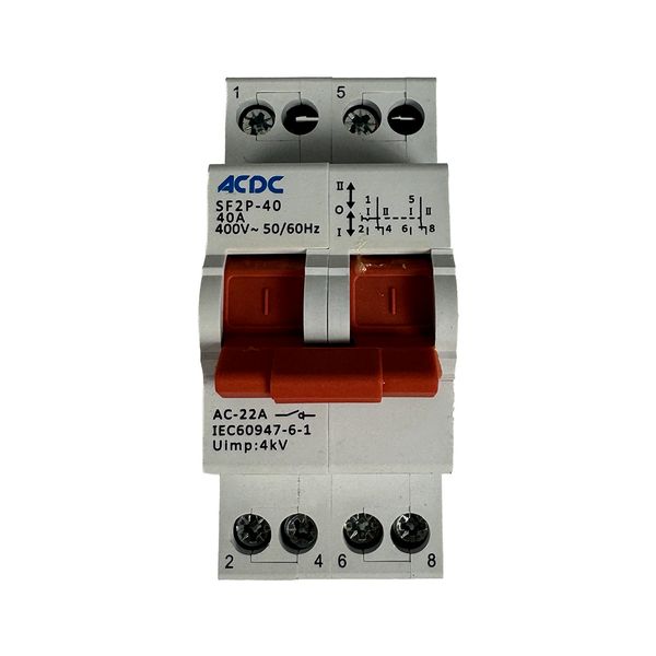 2P 40A Din Changeover Switch