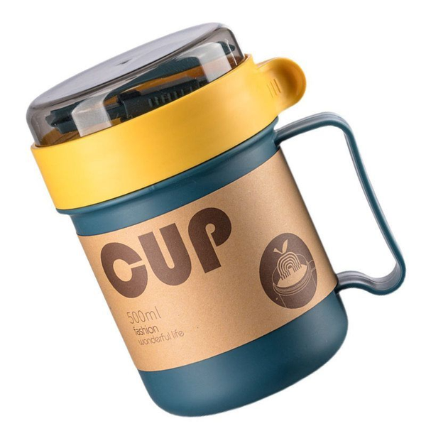 500ml Soup Cup - Insulated Thermal Lunch Pot /Ten-Tech Blue