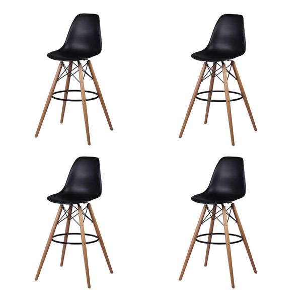 Modern Style Eiffel Chair Counter Bar Stools Set - 4 Pieces - 25.5-Inch