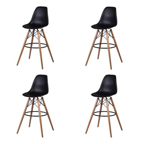 Modern Style Eiffel Chair Counter Bar Stools Set 4 Pieces 25.5