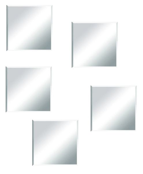Bevelled Mirror Squares - 5 Pack