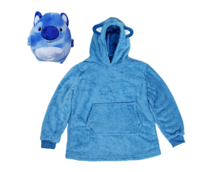Children's Huggle Pets Oversized Hoodie, Blanket Soft Warm Kid Coat Pillow