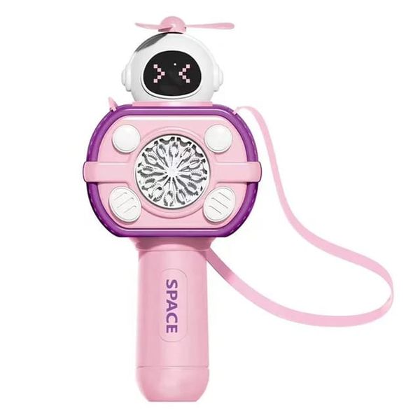 Hand-Held Automatic Blowing Space Bubble Maker Machine With Light