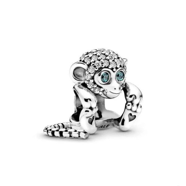 925 Sterling Silver Cute Monkey Bracelet Charm / Pendant