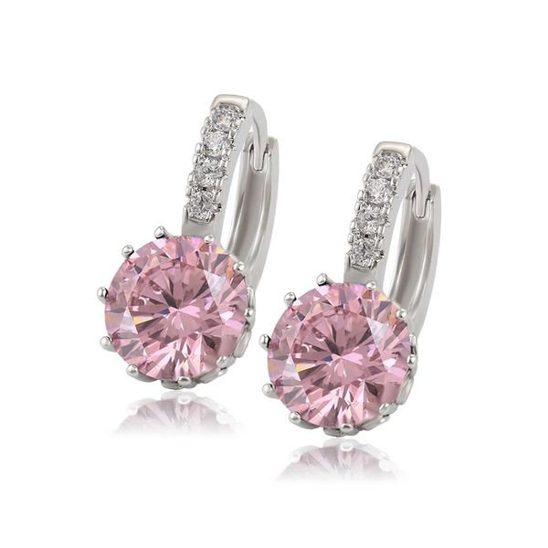 Pink Cubic Zirconia Earrings
