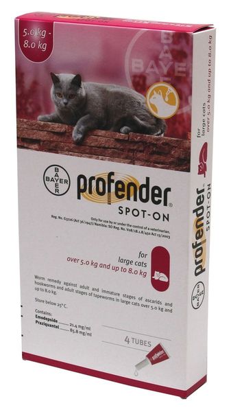 Profender Large Cat 4 x 1.12ml - Pink