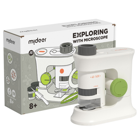 Mideer - Exploring with Microscope- Handheld & Standing Microscope for Kids