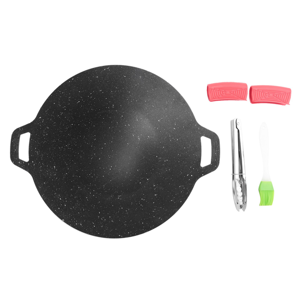 34cm Outdoor Camping Grill Plate Non-Stick Korean Barbecue Plate Barbecue M