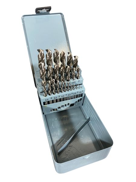 25 Piece M2 Fully Ground Professional Drill Bit Set