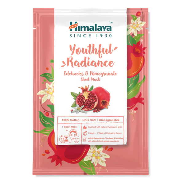 Himalaya Youthful Radiance Edelweiss &amp; Pomegranate Sheet Mask (3 Pack )