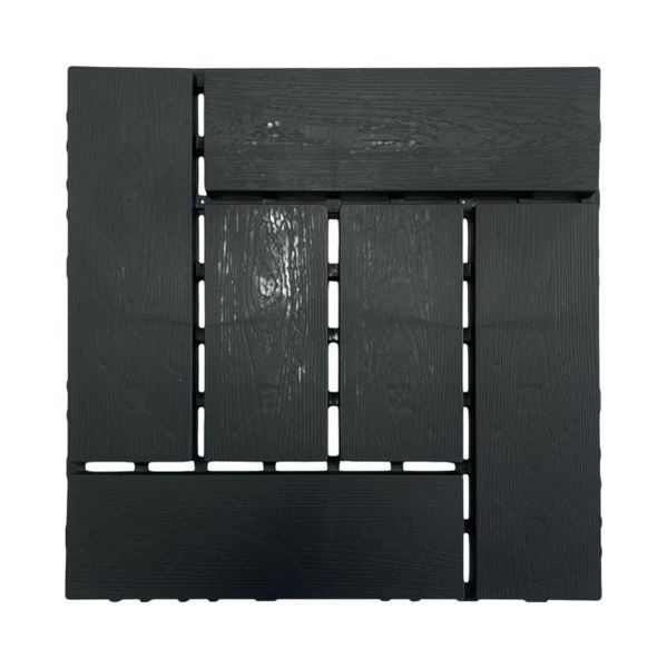 High Quality Dark Grey DIY Interlocking Decking Tiles