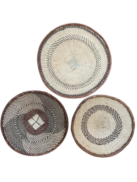 3 x Wall Baskets Dark Edge Home Decor. S/M/L
