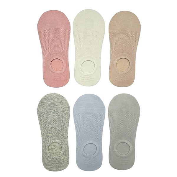 TIVTOV 6 Pack Non-Slip Secret Socks for Ladies with Silicon Strip