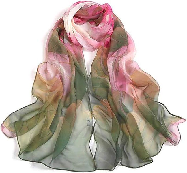 Women Scarves Lightweight Floral Print Scarves Shawls and Sun Protection