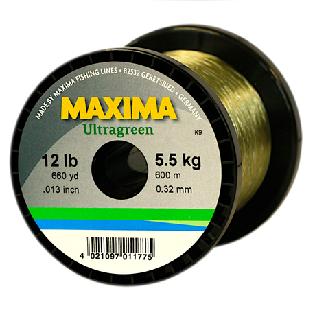 Maxima Nylon Fishing Line, 5.5KG/12LB 0.32MM, Colour Ultra Green