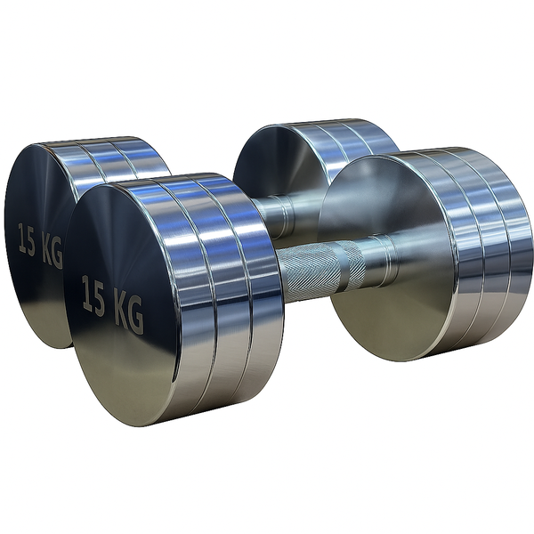 15kg Dumbbells - Electroplated - Heavy Duty - Set of 2