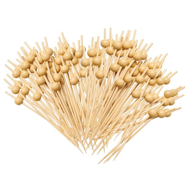 200 Pack - Gourmet Bamboo Skewers - Brown