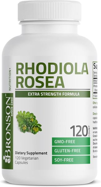 Bronson Rhodiola Rosea - Brain, Stress &amp; Mood Support (120 Servings)