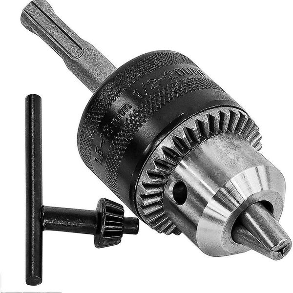 Drill Chuck 1.5-1.3mm 1/2-20 Unf, SDS Plus Adapter and thsinde Chuck Key