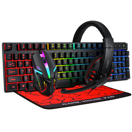 T-DAGGER T-TGS003 Mouse/ Keyboard/Mousepad/Headset 4 IN 1 Gaming Combo