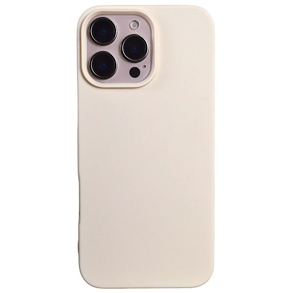 Solid Phone Case with Camera Proection Compatible with Iphone 16 Pro - Pastel Grey